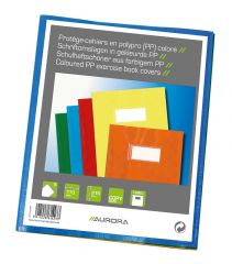 Cutii arhivare, alonje, Coperta PP - 120 microni, cu eticheta, pentru caiet A5, 5 buc/set, AURORA - culori asortate - vectordirect.ro