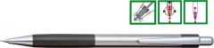Noutati, Creion mecanic metalic PENAC Pepe, rubber grip, 0.5mm, varf metalic - accesorii negre - vectordirect.ro