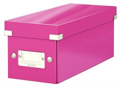 Cutii arhivare, alonje Q-connect Standardgraph LOCALE TED Electric Protectia muncii pbs Kangaro Adoc Leitz Cif Data flash Zipit, Cutie depozitare Leitz WOW Click & Store, carton laminat, pliabila, cu capac, 14x13x35 cm, roz - vectordirect.ro