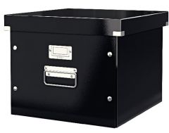 Cutii arhivare, alonje Q-connect Standardgraph LOCALE TED Electric Protectia muncii pbs Leitz Edtech Trunki, Cutie depozitare LEITZ WOW Click & Store, pentru 15 dosare suspendabile, carton laminat, negru - vectordirect.ro
