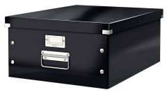 Cutii arhivare, alonje Q-connect Standardgraph LOCALE TED Electric Protectia muncii pbs Leitz Edtech Trunki, Cutie depozitare LEITZ WOW Click & Store, carton laminat, mare, negru - vectordirect.ro