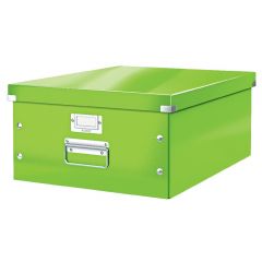 Produse Eco-Friendly Energizer Leitz, Cutie depozitare LEITZ WOW Click & Store, carton laminat, mare, verde - vectordirect.ro
