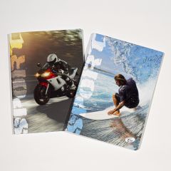 Cutii arhivare, alonje Elisa Print LOCALE NO BRAND, Caiet A5, 48 file, 80gsm, coperta carton 300gsm, design sports - dictando - vectordirect.ro