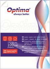 Reduceri finale, Etichete albe autoadezive 12/A4, 97 x 42,4 mm, 100 coli/top, Optima - vectordirect.ro