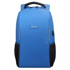 Cutii arhivare, alonje Bestlife Hama Maul, Rucsac BESTLIFE Travelsafe, laptop 15.6 inch, forma aerodinamica, conector USB si type C, albastru - vectordirect.ro