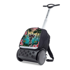 Nikidom Roller, Troler scolar fete NIKIDOM Roller Up - Safari + Cadou 10 caiete A5 - vectordirect.ro