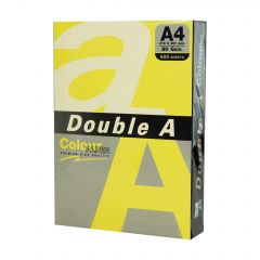 Double A, Hartie color pentru copiator  A4,  80g/mp, 100coli/top, Double A - lemon intens - vectordirect.ro