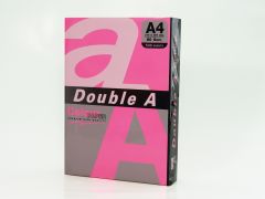 Double A, Hartie color pentru copiator  A4,  75g/mp, 500coli/top, Double A - roz neon - vectordirect.ro