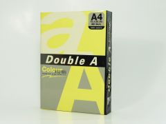 Double A, Hartie color pentru copiator  A4,  75g/mp, 500coli/top, Double A - galben neon - vectordirect.ro