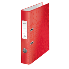 Produse Eco-Friendly Leitz, Biblioraft LEITZ 180 WOW, carton laminat, partial reciclat, FSC, A4, 52 mm, rosu - vectordirect.ro