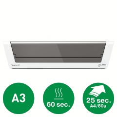 Leitz, Laminator LEITZ iLAM Touch 2, A3, kit folii laminare inclus, argintiu - vectordirect.ro