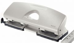 Birotica Leitz, Perforator metalic LEITZ 5022 pentru 4 perforatii, 16 coli, gri - vectordirect.ro