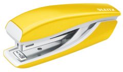 Capsatoare Optima Rapid Leitz, Capsator metalic LEITZ WOW 5528 MINI NeXXt Series, 10 coli, 1000 capse P2 incluse, galben - vectordirect.ro