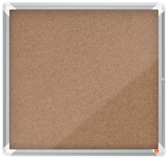 Cutii arhivare, alonje Smit visual supplies Nobo, Avizier NOBO Premium Plus, interior, pluta, 6x A4, cu usa si cheie, natur - vectordirect.ro