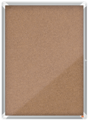 Aviziere, Avizier NOBO Premium Plus, interior, pluta, 9x A4, cu usa si cheie, natur - vectordirect.ro