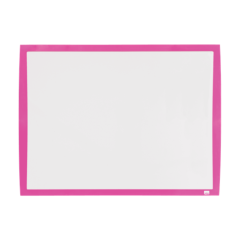 Table magnetice Nobo, Tabla NOBO Joy, plastic, 43x58.5 cm, magnetica, include marker, burete si magneti, alb, rama roz - vectordirect.ro