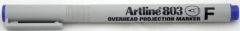 Artline, OHP Non-Permanent marker ARTLINE 803, varf fin - 0.5mm - albastru - vectordirect.ro