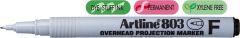 Artline, OHP Non-Permanent marker ARTLINE 803, varf fin - 0.5mm - negru - vectordirect.ro