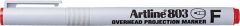 Artline, OHP Non-Permanent marker ARTLINE 803, varf fin - 0.5mm - rosu - vectordirect.ro