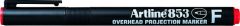 Artline, Marker permanent OHP ARTLINE 853, varf fin - 0.5mm - rosu - vectordirect.ro