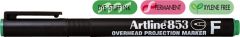 Artline, Marker permanent OHP ARTLINE 853, varf fin - 0.5mm - verde - vectordirect.ro