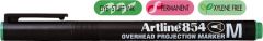 Artline, Marker permanent OHP ARTLINE 854, varf mediu - 1.0mm - verde - vectordirect.ro