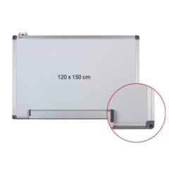 Cutii arhivare, alonje, Tabla magnetica 120x150 cm, alba cu rama din aluminiu Optima - vectordirect.ro