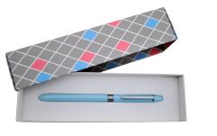 Cutii arhivare, alonje, Pix multifunctional de lux PENAC Multisync MS-107, in cutie cadou, corp bleu sky - accesorii arginti - vectordirect.ro