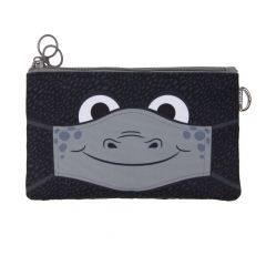 Rechizite scolare KOH-I-NOOR Zipit, Penar dublu cu fermoar si masca material textil, ZIPIT Face-It Masks - negru - vectordirect.ro
