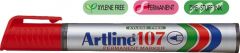 Artline, Permanent marker ARTLINE 107, corp plastic, varf rotund 1.5mm - rosu - vectordirect.ro