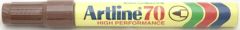 Artline, Permanent marker ARTLINE  70, corp metalic, varf rotund 1.5mm - maro - vectordirect.ro