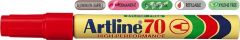 Artline, Permanent marker ARTLINE  70, corp metalic, varf rotund 1.5mm - rosu - vectordirect.ro
