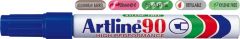 Artline, Permanent marker ARTLINE  90, corp metalic, varf tesit 2.0-5.0mm - albastru - vectordirect.ro