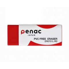 Radiere, Radiera medie PENAC , 100% cauciuc, 43 x 21 x 13mm - culoare rosie - vectordirect.ro