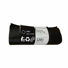 Produse esentiale de curatenie, Saci Menajeri AMECO 120L (70x110 cm), 24 Microni - Plastic Reciclabil, Rola 10 Bucati - vectordirect.ro