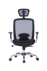 Cutii arhivare, alonje TESA Derwent Hama Office Products, Scaun de birou, brate plastic, rotile, mesh textil, cu tetiera, Office Products Samos - negru - vectordirect.ro