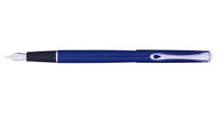 Rechizite scolare Zip..it Rapid Diplomat, Stilou Diplomat Traveller, cu penita M, din otel inoxidabil - navy blue - vectordirect.ro