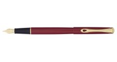 Rechizite scolare Kensington PIGNA_CAIETE Diplomat, Stilou Diplomat Traveller, cu penita M, din otel inoxidabil - dark red gold - vectordirect.ro