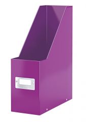 Suporturi cataloage Esselte Leitz, Suport vertical LEITZ WOW Click & Store, pentru documente, carton laminat, A4, mov - vectordirect.ro