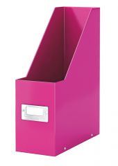 Suporturi cataloage Esselte Leitz, Suport vertical LEITZ WOW Click & Store, pentru documente, carton laminat, A4, roz - vectordirect.ro