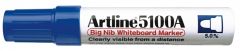 Artline, Marker pentru tabla de scris ARTLINE 5100A, corp metalic, varf rotund 5.0mm - albastru - vectordirect.ro