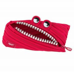 Zipit, Penar cu fermoar, ZIPIT Grillz Monster - rosu cu dinti argintii - vectordirect.ro