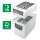 Distrugator documente manual LEITZ IQ Home Office Slim , P4, cross-cut (confeti), 10 coli, cos 23l, 1 - vectordirect.ro