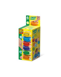 Set acuarele pentru degete (6 x 45ml)