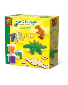 Set creativ - Schelete de dinozauri din lemn si plastilina