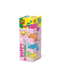 Plastilina colorata vegana pentru copii SES Happy 4 x 90 gr