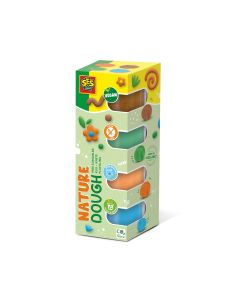 Plastilina colorata vegana pentru copii SES Nature 4 x 90 gr