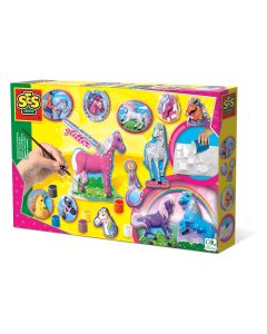 Set creativ mulaj si pictura - Cai fantezie