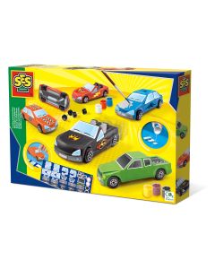 Set creativ mulaj si pictura - Masini