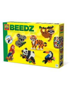 Set creativ copii - Margele de calcat cu Animale din Jungla Beedz